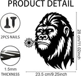 WADORN Big Foot Metal Garden Fence Art, Wild Man Farmhouse Statue Sasquatch Outdoor Decor Big Foot Silhouette Decorative Backyard Stake Metal Savage Ornament Funny Wall Decoration for Garden Patio