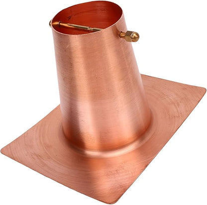 Jiawu Rain Chain Gutter Adapter, Copper Rain Chains for Gutters Easy Installation Pure Copper Construction, Chain Installation Adapter with Brass Fastener for Outdoor Gutters