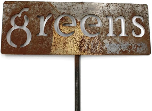 Classic Metal Garden Markers 19 Inches Tall (greens, Naturally Rusted)