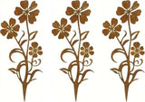 Rusty Metal Wild Flowers Garden Stakes 11.82 x 8.47 inches, Decorative Flowers Yard Stake Metal Art for Outdoor Garden Lawn Decor (Flower-J)