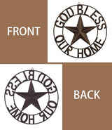 Ontrip 26" Metal Barn Star Wall Decor, Rustic Western Lone Star Metal Wall Art, Powder-Coated Iron, Indoor/Outdoor Porch Patio Fence Fireplace Farmhouse Decor, Housewarming Gift