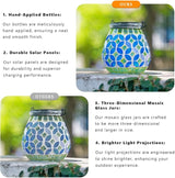 Starsoul 2 Pack Solar Lanterns Outdoor Waterproof, Gorgeous Mosaic Solar Lantern Outdoor Garden Decor, Solar Hanging Lights for Outside Patio Yard