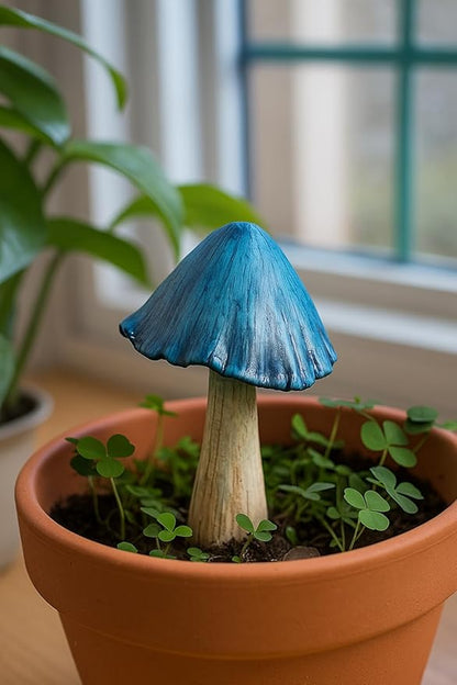Miniature Resin Mushroom Decor for Fairy Garden – 6 PCS Colorful Mushroom Figurines, Yard Art Ornaments for Outdoor Garden, Bonsai & Terrarium Decorations (six Set)