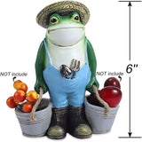 SisBroo Frog Garden Decor, Frogs Garden Statue for Yard, Garden, Indoor Outdoor Decoration and Housewarming Gift