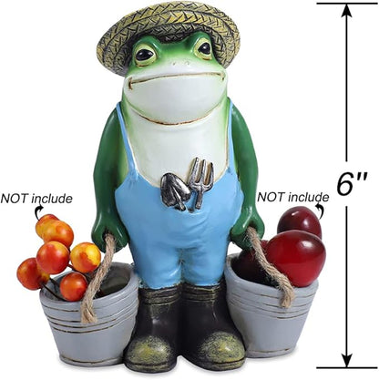 SisBroo Frog Garden Decor, Frogs Garden Statue for Yard, Garden, Indoor Outdoor Decoration and Housewarming Gift