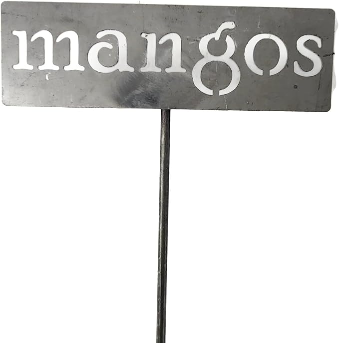 Classic Metal Garden Markers 19 Inches Tall (mangos, Raw, Unfinished Steel (will rust with time))