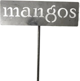 Classic Metal Garden Markers 19 Inches Tall (mangos, Raw, Unfinished Steel (will rust with time))