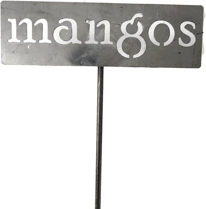 Classic Metal Garden Markers 19 Inches Tall (mangos, Raw, Unfinished Steel (will rust with time))