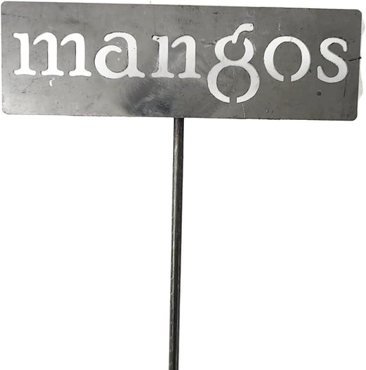 Classic Metal Garden Markers 19 Inches Tall (mangos, Raw, Unfinished Steel (will rust with time))