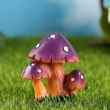DIYOMR 5pcs Mushrooms Figurines, Creative Resin Mushroom Series Fairy Garden Accessories Craft Indoor Outdoor Decor