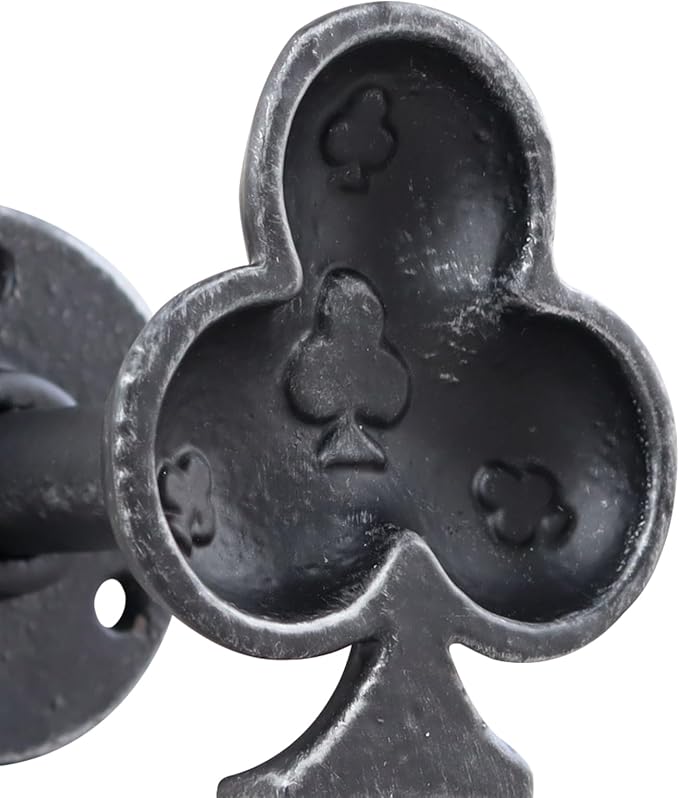 Cast Iron Outdoor Wall Hook for Garden and Patio, Antique-Style Clubs Accent Hook for Outdoor Wall Spaces (Antique Black)