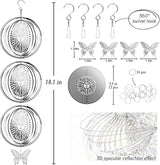 12PCS Bird Deterrents for Outside Patio, Stainless Steel Bird Reflectors to Keep Birds Away, Woodpecker Deterrent for House，Bird Scare Devices to Keep Pigeons Away from Your Garden (Sun face)