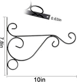 TIHOOD 4PCS Metal Plant Bracket Iron Wall Mount Lanterns Hangers for Hanging Bird Feeders, Lanterns, Wind Chimes, Planters, Outdoor Decoration Hooks | Lanterns Hangers, Lanterns, Wind Chimes, Planters