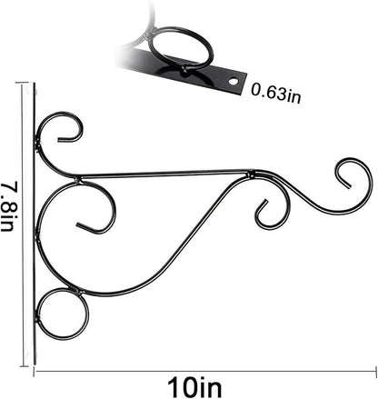 TIHOOD 4PCS Metal Plant Bracket Iron Wall Mount Lanterns Hangers for Hanging Bird Feeders, Lanterns, Wind Chimes, Planters, Outdoor Decoration Hooks | Lanterns Hangers, Lanterns, Wind Chimes, Planters