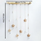 Sun Catcher Indoor Window Rattan Stars and Crystal Suncatcher for Windows Hanging Boho Home Wall Whimsical Decor
