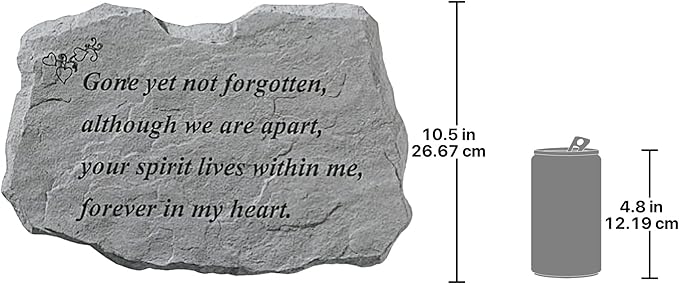 Design Toscano Gone Yet Not Forgotten: Cast Stone Memorial Garden Marker