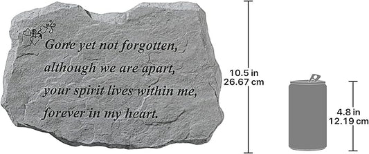 Design Toscano Gone Yet Not Forgotten: Cast Stone Memorial Garden Marker