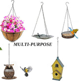 ROYHOO 12PCS 9.5 Inch Black Hanging Chains with 12pcs Ceiling Hooks, Garden Plant Hangers for Hanging Bird Feeders, Billboards, Chalkboards, Basket, Planters, Lanterns, Wind Chimes