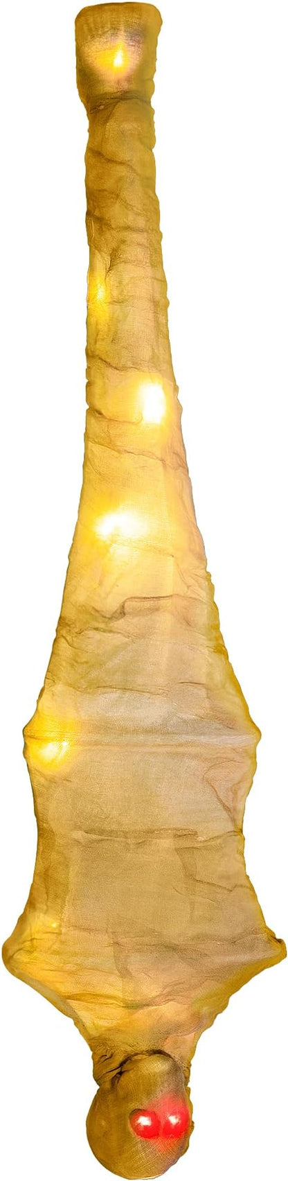 JOYIN 47" Halloween Decorations Hanging Cocoon Corpse, Halloween Indoor Decor, Light Up Corpses Skeleton, Scary Outdoor Decoration, Dead Body Prop for Haunted House Yard Outside Decor