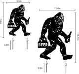LHEARTMIC Bigfoot Metal Decorative Garden Stakes Big Foot Sasquatch Gifts for Women Men Bigfoot Silhouette Statues Outdside for Garden Decor, Yard Art, Lawn, Backyard, Pathway, Forests, Walkway
