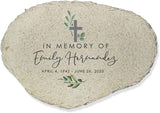 GiftsForYouNow Personalized Memorial Garden Stone, Watercolor in Memory of Flat Garden Stone, Loss of Loved One, Sympathy Gift