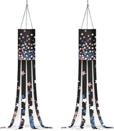 Jeiento Us Flag Stars Patriotic Flags Windsock 2 Pack American Flag Wind Socks Independence Day Outdoor Hanging Decoration Celebrate 250 Years Anniversary Windsock for Garden/Yard/Tree,Spring Decor