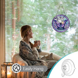 Butterfly Suncatcher Stained Glass Window Hanging - 8” Handmade Stained Glass Suncatchers for Windows Hanging - Sun Catchers Indoor Wall Art Garden Decor Catcher with Hook - Butterfly Gift for Women