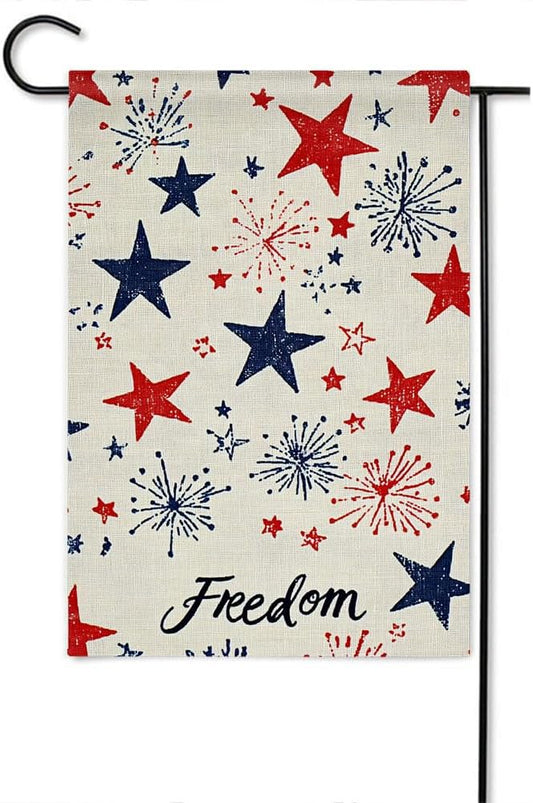 Gkyygk Patriotic Freedom Stars Garden Flag 12x18 Double Sided Banners Yard Flag Welcome Seasonal Farmhouse Yard Outside Decoration
