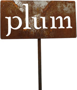 Classic Metal Garden Markers 19 Inches Tall (plum, Naturally Rusted)