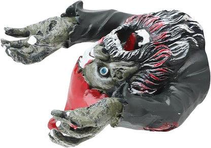 Zombie Garden Gnomes Zombie Dwarf, Garden Statue Sculpture Evil Scary Outdoor Halloween Decoration Ornament Horror Zombie Dead Gnome Zombie Gnome for Indoor and Outdoor Patio Use