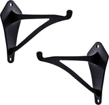 2 Pcs 6-Inch Iron Brackets Wall Hanging Planters, Iron Hangers for Outdoor Birds Feeders, Laterns, Solar Light Decorative Brackets (Screws Included, Black)