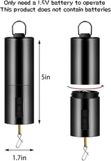 1 Piece Hanging Black Rotating Motor Wind Spinner Mobile Battery Operated Motor Multi-Purposes Rotatable Hook for Garden Decoration Accessory Supplies