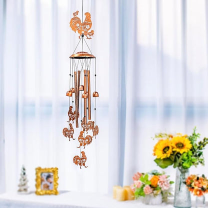 Chicken Wind Chimes for Outside,Chicken Gifts for Women Men/Memorial/Birthday/Rooster Lovers Gifts Metal windchimes Outdoors/Indoors,Garden Decor,Patio,Home,Porch,Yard Decorations