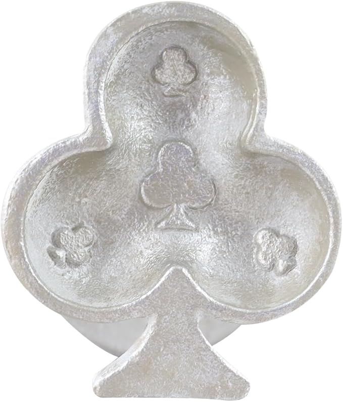 Cast Iron Outdoor Wall Hook for Garden and Patio, Antique-Style Clubs Accent Hook for Outdoor Wall Spaces (Silver)