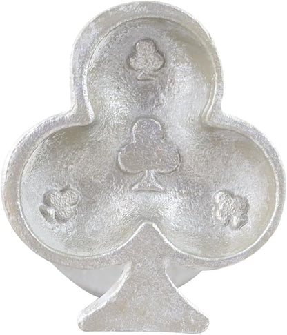 Cast Iron Outdoor Wall Hook for Garden and Patio, Antique-Style Clubs Accent Hook for Outdoor Wall Spaces (Silver)