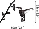 Steel Branch Bird Flowers Art Garden Decoration Outdoor Metal Tree Garden Stakes Shadow Sculpture Home Decor