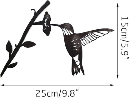 Steel Branch Bird Flowers Art Garden Decoration Outdoor Metal Tree Garden Stakes Shadow Sculpture Home Decor