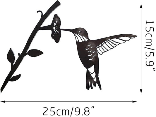 Steel Branch Bird Flowers Art Garden Decoration Outdoor Metal Tree Garden Stakes Shadow Sculpture Home Decor