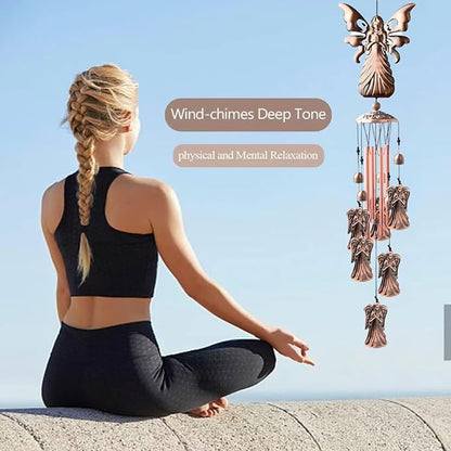 Angle Wind Chimes Copper Alloy for Outdoor Decorations Garden Yard Trees Or As A Good Gift for Family Friends Colleague