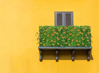 Expandable Fence Privacy Screen for Balcony Patio Outdoor,Decorative Faux Ivy Fencing Panel,Artificial Hedges (Single Sided Leaves) (1)