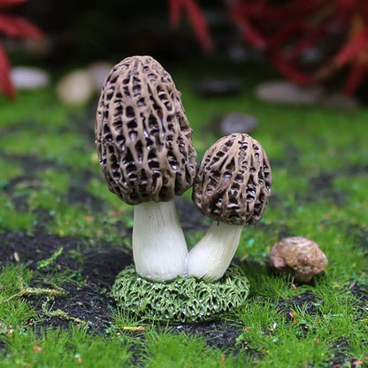 DIYOMR 6Pcs Mushroom Figurines, Resin Mushrooms Statues Craft Fairy Garden Accessories Indoor Outdoor Decor for Home DIY/Windowsill/Tabletop/Garden/Micro Landscape Decor/Bonsai Ornaments