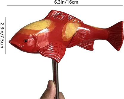 Koi Fish Decor Garden: 3 Pcs Resin Koi Fish Sculpture, Garden Fishes Statue with Stake, for Outdoors, Patio, Yard, Lawn, Pond and Home Decoration (Blue)