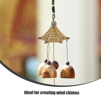 KICHOUSE Wind Chime Accessories 2.40 Inch Wind Bell Caps Replacement Parts for DIY Outdoor Garden Chimes Toppers and Windchime Craft Supplies Set of 10