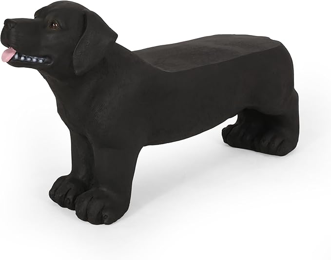 Dog Bench, Outdoor Bench, Matte Black + Black, No Assembly Required