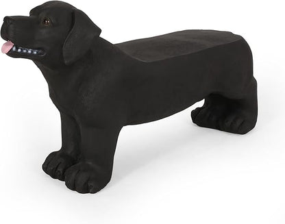 Dog Bench, Outdoor Bench, Matte Black + Black, No Assembly Required