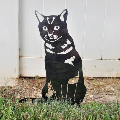 Dog Style Metal Puppy Silhouette Garden Statues French Bulldog/Doberman Pinscher Backyard Lawn Stakes, Festival Decorations & Yard Decor Iron Art (G)
