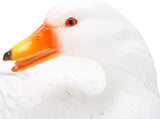 Agatige Garden Duck Ornament, Resin Duck Sculpture Statue Yard Patio Art Decor Sculptures Table Ornament for Outdoor Garden Yard (White Lying Duck)