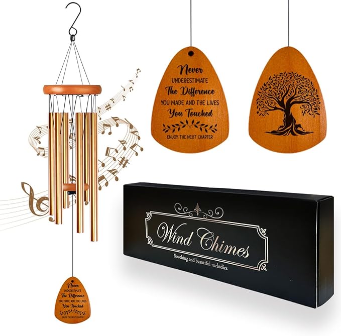 Farewell Gifts for Coworkers Moving Away Gifts for Friends Goodbye Gifts for Coworkers Going Away Gifts for Coworkers Women Retirement Gifts for Women Men Next Chapter Wind Chimes
