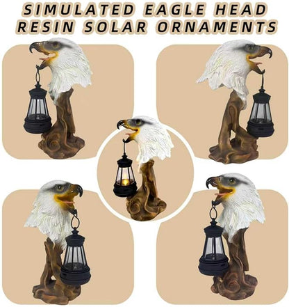 Solar Powered Eagle Statue Outdoor Decor - A Garden Statue Seasons, with Lightweight, a Unique Gift for Grandma and mom