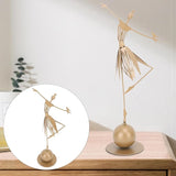 Dancing Girl Metal Statue Outdoor Garden Sculpture for Lawn Patio Bookshelf 28 cm Iron Base Included
